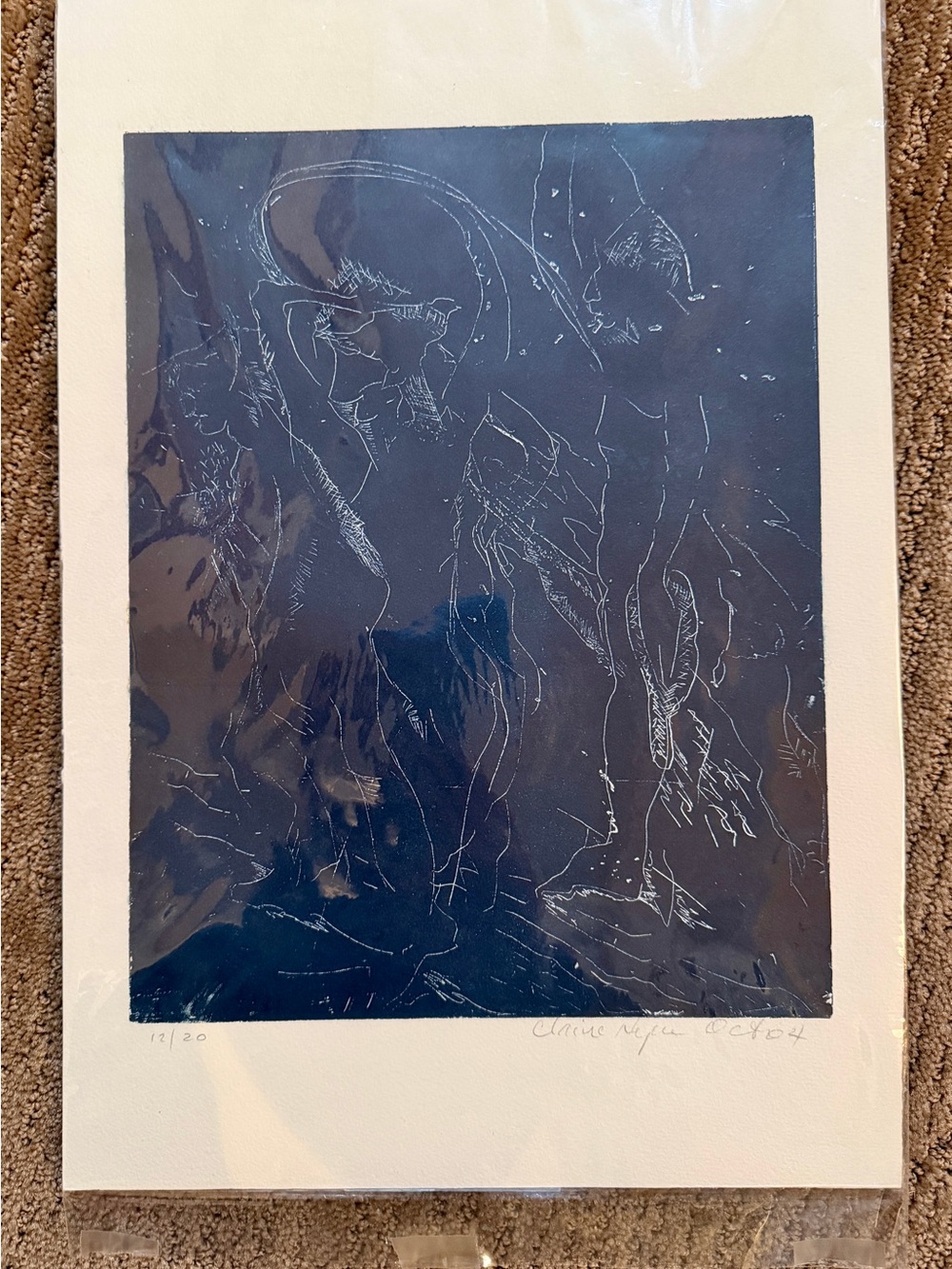 Original signed print from copper etching